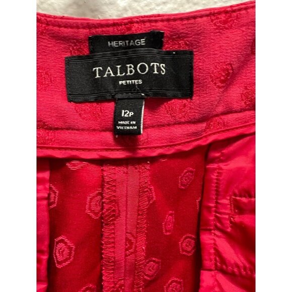 Talbots Heritage Cigarette Pants with embossed design Size  12p - Picture 3 of 6